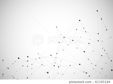 Abstract Connection Background With Lines And Dots - Stock Illustration ...