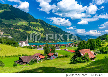 Swiss village Lungern, Switzerland Swiss village Lungern, Switzerland 61193718