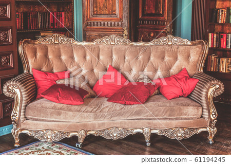 Luxury classic interior of home library. Sitting 61194245