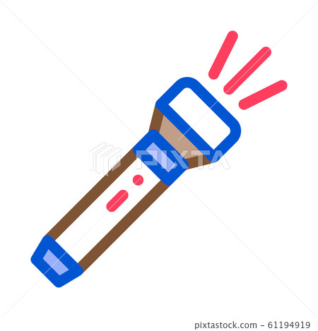 Person Pocket Flashlight Icon Vector Outline Illustration 61194919