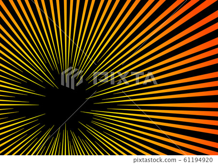 Sun Rays or Explosion Boom. Hyper Speed Warp Sun Rays or Explosion Boom for Comic Books Radial Background Vector 61194920