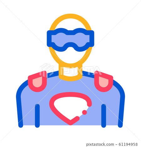 Super Hero Man Icon Vector Outline Illustration Super Hero Man Icon Vector Outline Illustration 61194958