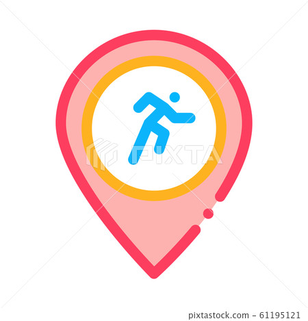 Runner Athlete Geolocation Icon Vector Outline Illustration Runner Athlete Geolocation Icon Vector Outline Illustration 61195121