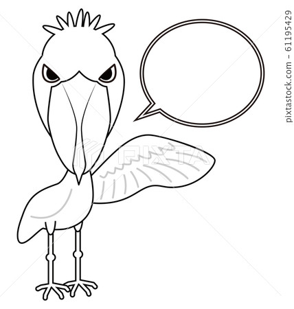 Shoebill矢量著色頁插圖剪貼畫 Shoebill矢量著色頁插圖剪貼畫 61195429