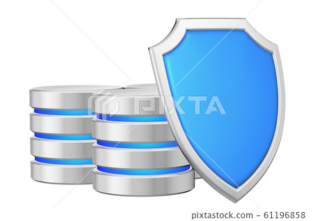 Data bases group behind metal blue shield on right Data bases group behind metal blue shield on right 61196858