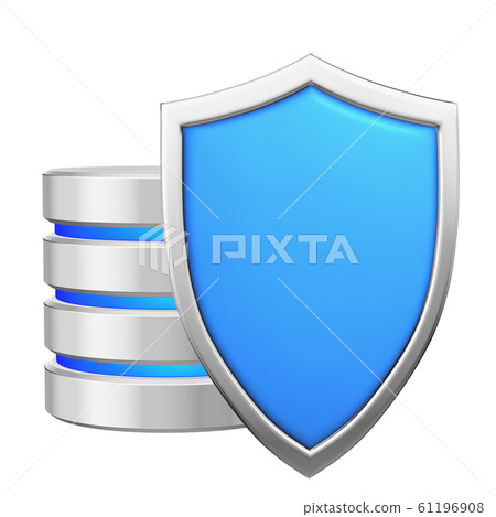 Database behind blue metal shield data protection Database behind blue metal shield data protection 61196908