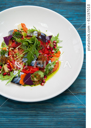 Escabeche fish dish with caviar: Escabeche fish dish with caviar: 61197018