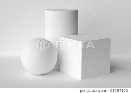 Abstract geometric figures still life. Abstract geometric figures still life. 61197130