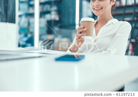 Deserving to have rest and drink coffee stock photo 61197213