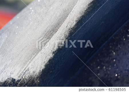 Frozen car window glass detail 61198505