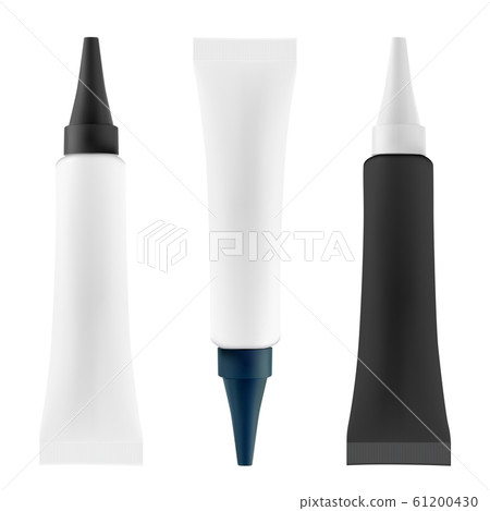 Eye cream tube. Cosmetic serum package. 3d pack 61200430