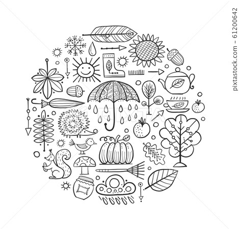 Autumn frame, design elements for your design 61200642