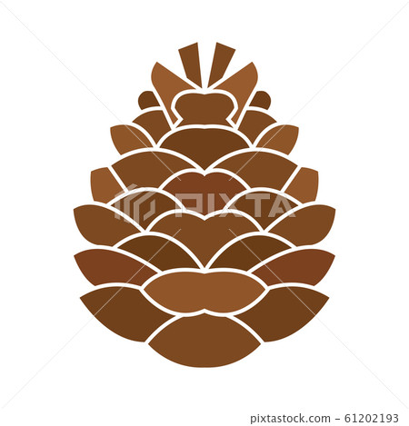 Isolated pine cone icon 61202193