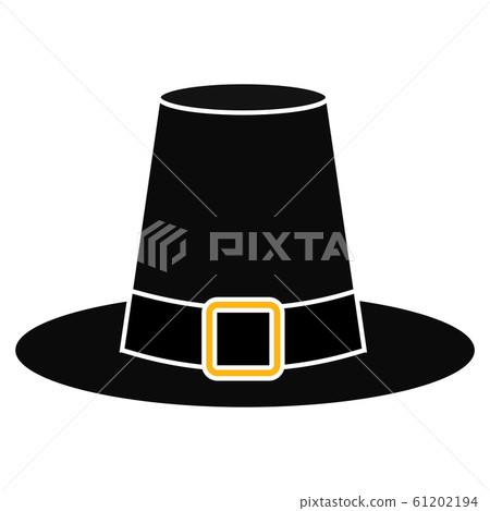 Isolated pilgrim hat icon 61202194