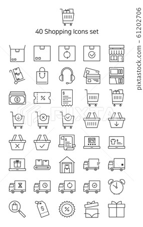 Line icon set-shopping Line icon set-shopping 61202706