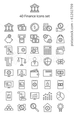 Line Icon Set-Finance 61202709