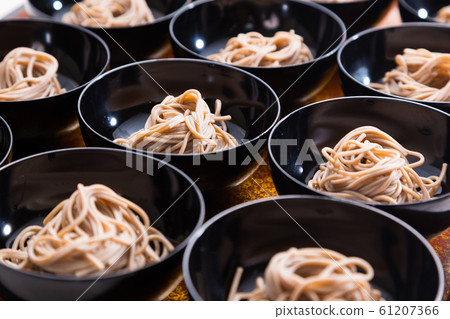 Ingredients for local cuisine Iwate Wanko soba 61207366