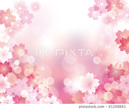 Cherry blossom spring background illustration 61208661