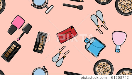 Endless seamless pattern of beautiful beauty  61208742