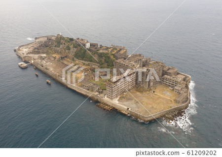World Heritage Gunkanjima Exterior Drone shooting 61209202