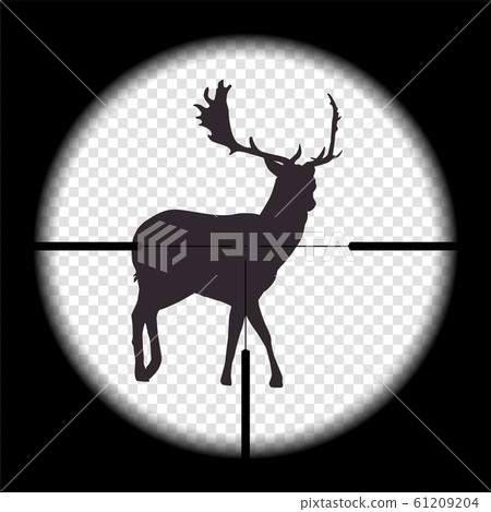 Realistic illustration View of a deer in the wild 61209204