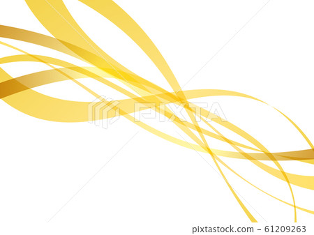 Abstract wave curve yellow 61209263