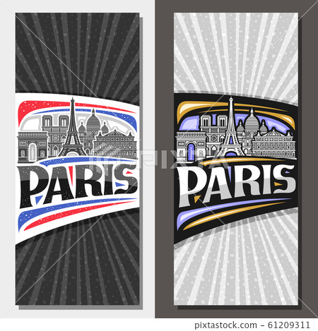 Vector vertical layouts for Paris Vector vertical layouts for Paris 61209311