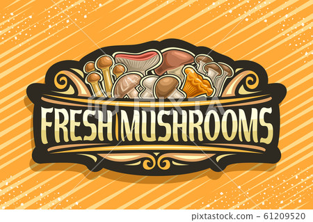 Vector logo for Fresh Mushrooms 61209520