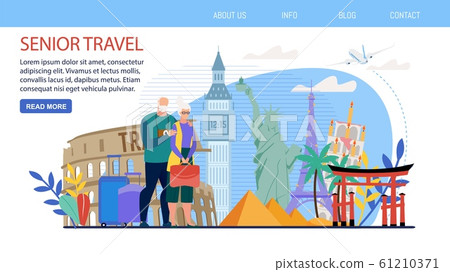 Tours for Traveling Senior People Vector Webpage Tours for Traveling Senior People Vector Webpage 61210371