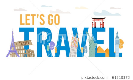 Vacation Travel to Foreign Countries Vector Banner Vacation Travel to Foreign Countries Vector Banner 61210373