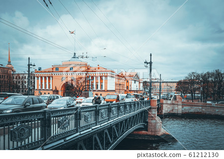 Drawbridge Palace Bridge in day time. Saint Drawbridge Palace Bridge in day time. Saint 61212130