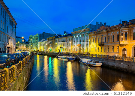 Moika's Embankment, river in Saint Petersburg. Moika's Embankment, river in Saint Petersburg. 61212149