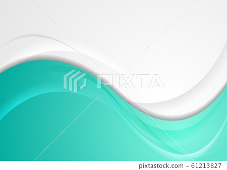 Turquoise grey smooth blurred waves abstract - Stock Illustration ...