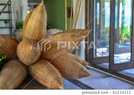 Traditional bamboo fish trap for decoration Traditional bamboo fish trap for decoration 61214113