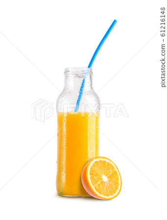 Orange juice isolate on a white background. Orange Orange juice isolate on a white background. Orange 61216148
