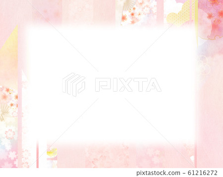 Background-Japanese-Japanese style-Japanese pattern-Japanese paper-flower-frame 61216272