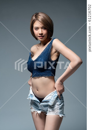 Sexy asian girl model, woman body contour, Sexy asian girl model, woman body contour, 61216702
