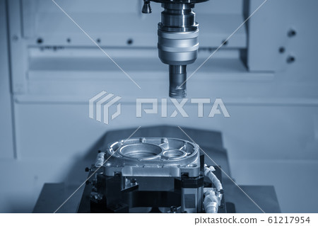 The CNC milling machine finishing cut. The CNC milling machine finishing cut. 61217954