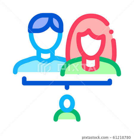 Man And Woman With Baby Icon Outline Illustration Man And Woman With Baby Icon Outline Illustration 61218780