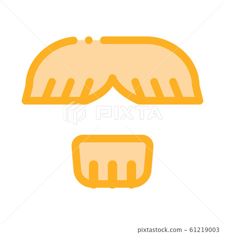 Face Mustache Chin Hair Icon Outline Illustration 61219003