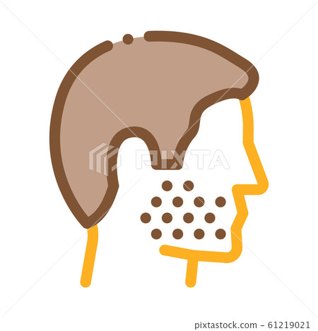 Human Facial Bristle Icon Outline Illustration 61219021