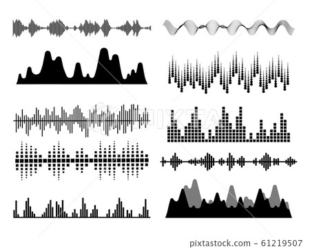 Black sound waves.  61219507