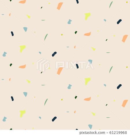 Seamless pattern hand drawn dot scratch particles texture vector. Terrazzo dust taupe texture. Seamless pattern hand drawn dot scratch particles texture vector. Terrazzo dust taupe texture. 61219968