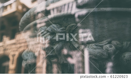 Abstract reflection on the old street Abstract reflection on the old street 61220923