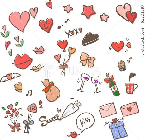 Valentine hand drawn illustration 61221397