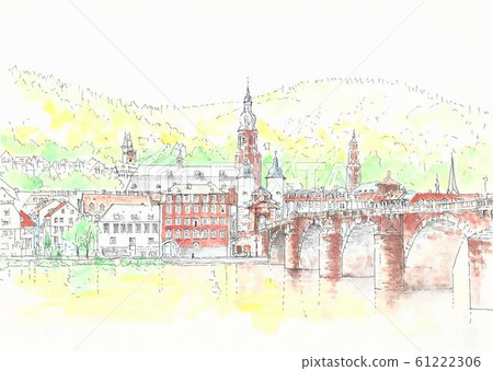 European townscape, Heidelberg, Germany 61222306