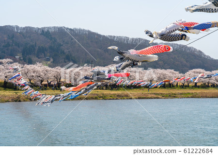 北上展覽勝地櫻花節櫻花春天的觀光景點自然藍天晴朗多彩東北地區 北上展覽勝地櫻花節櫻花春天的觀光景點自然藍天晴朗多彩東北地區 61222684