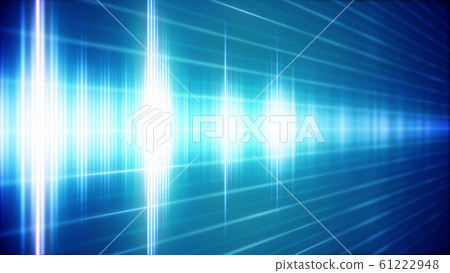 Blue Digital sound wave in perspective view 61222948