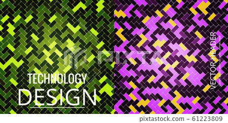Set of geometric pattern. Abstract Background Design. Vector Seamless 61223809