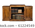 antique low wooden mahogany bookcase cupboard 61224549